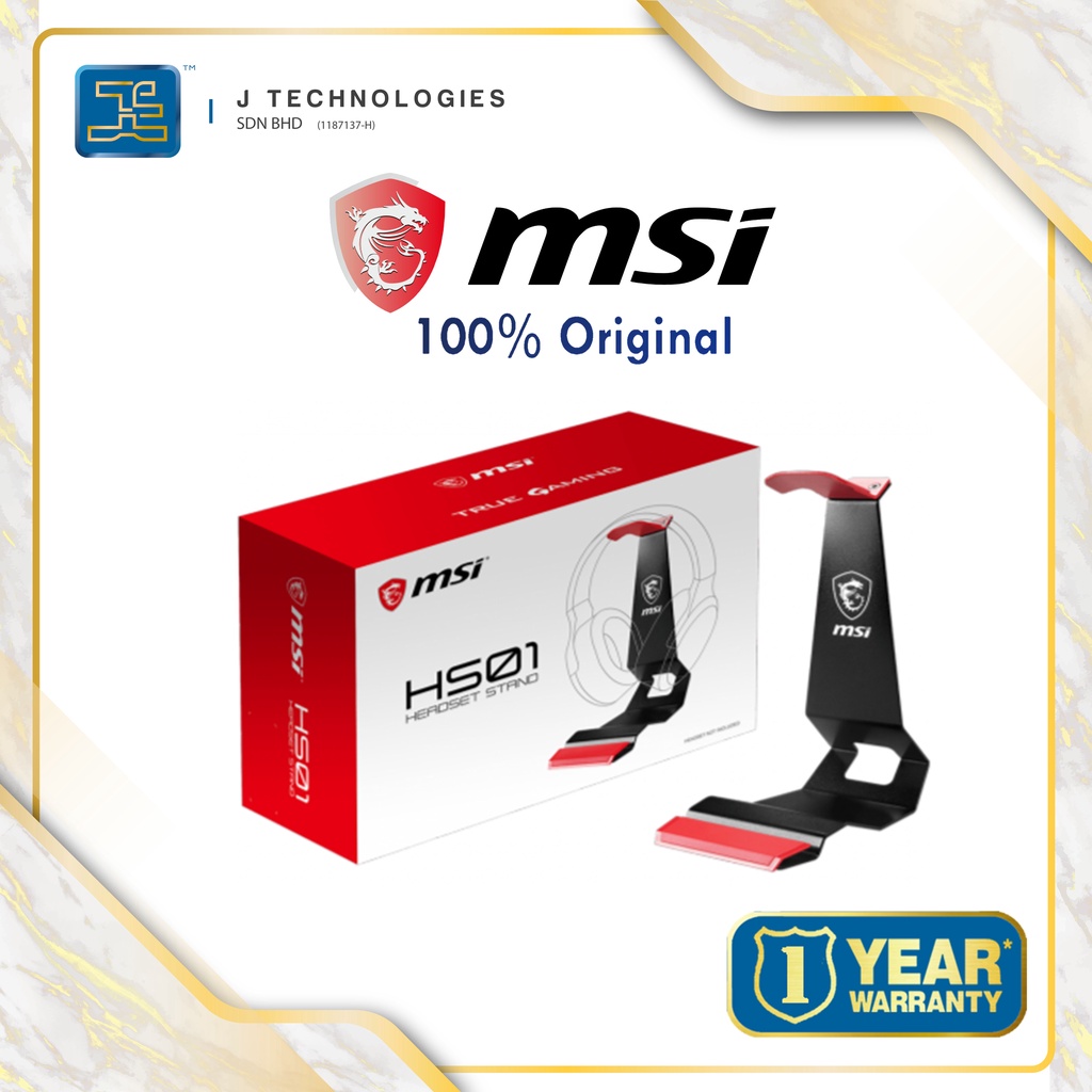 MSI HS01 Gaming Headset Stand Shopee Malaysia