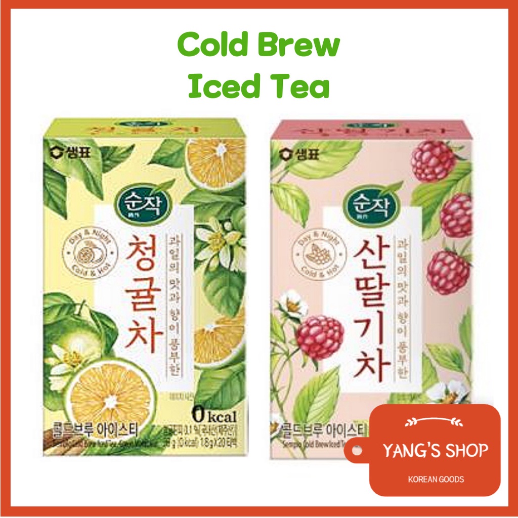 [Sempio] 0Kcal Cold Brew Iced Tea 20 Tea Bags (2 Types) / Green ...