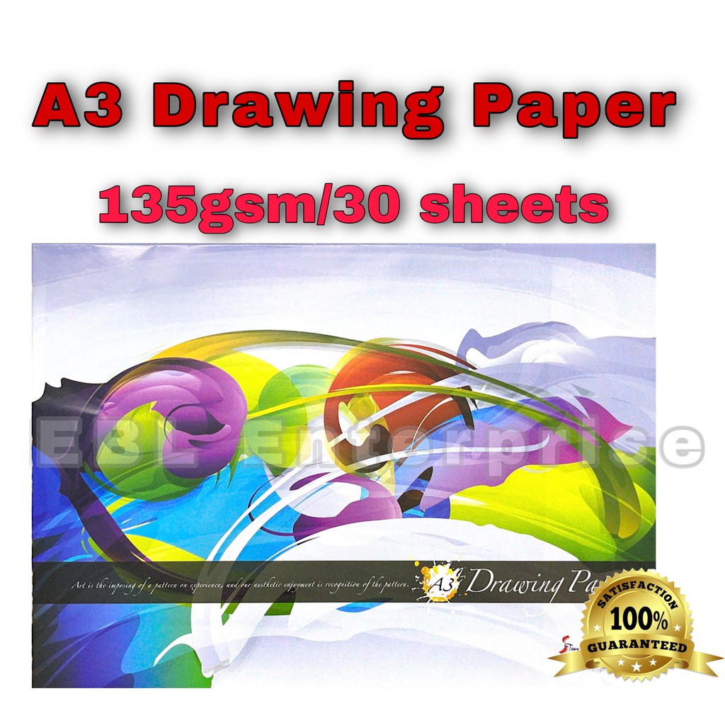 (Standard Product) A3 Drawing Paper 135gsm Shopee Malaysia