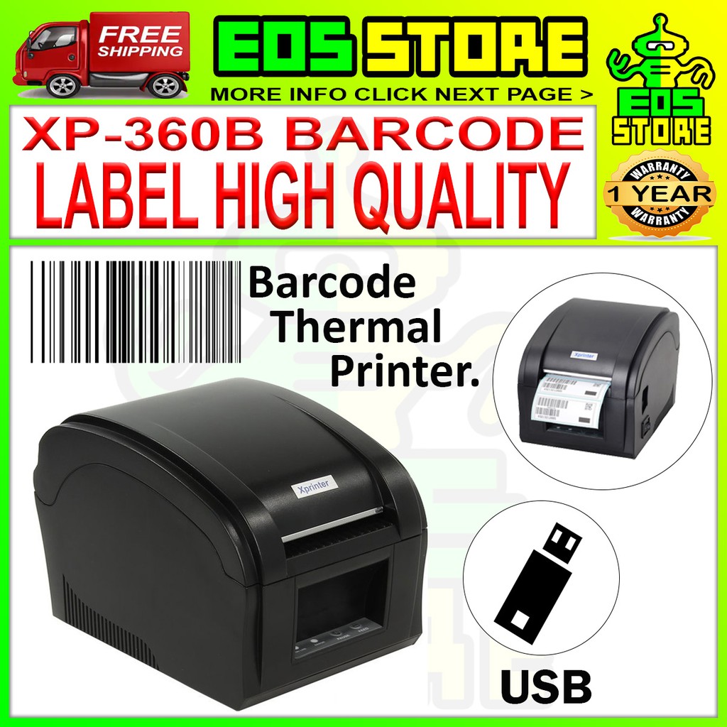 Xprinter XP-360B XP360B 80mm Barcode label thermal printer and receipt ...