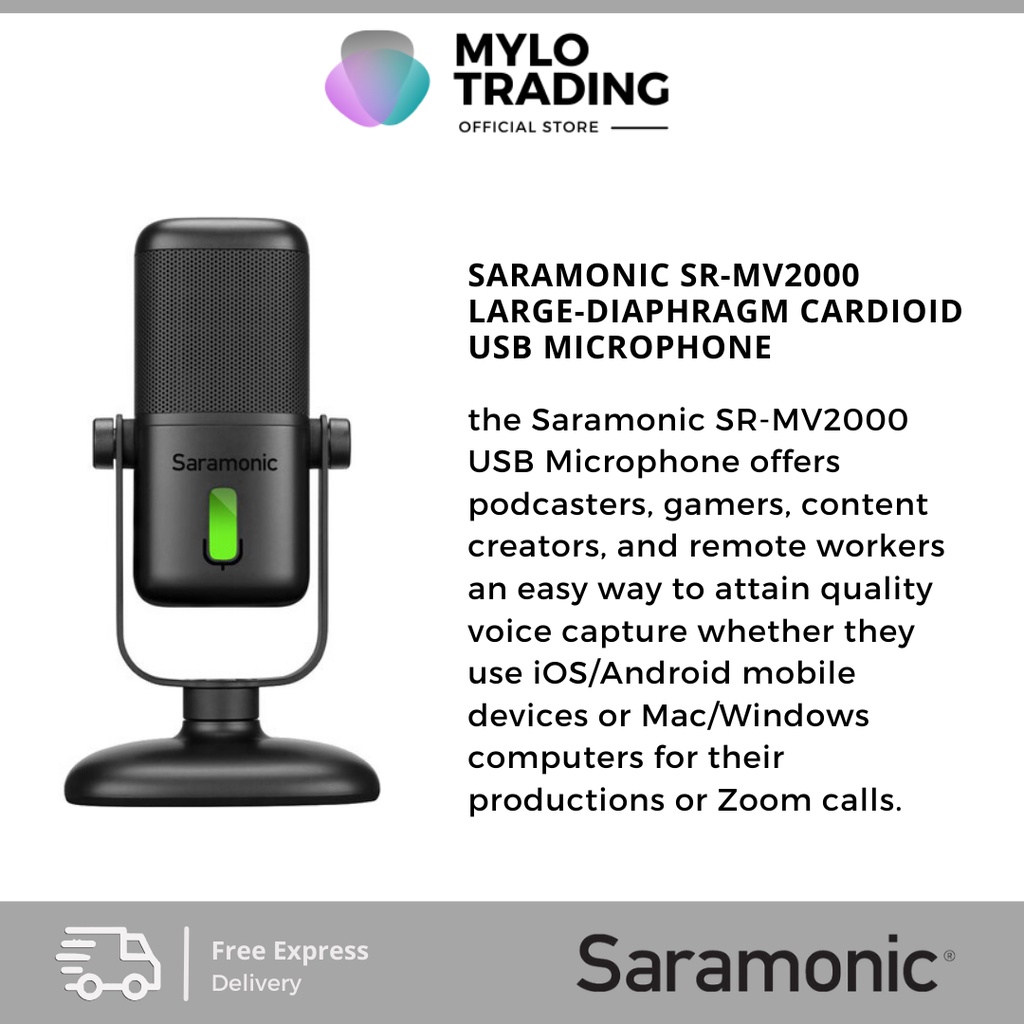 ( Ready Stock ) Saramonic SR-MV2000 / MV2000 USB Multicolor Microphone ...