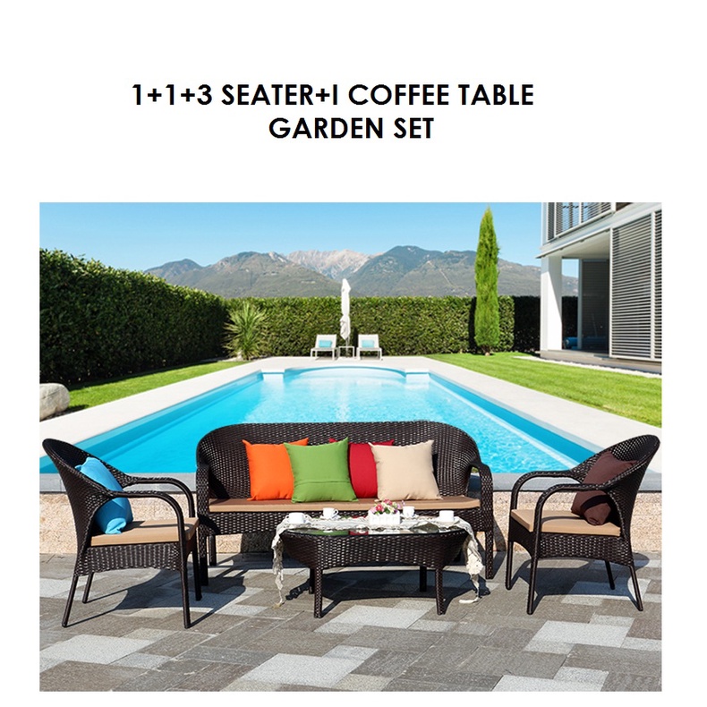 1+1+3 Seater +Coffee table Garden set/Garden Table/Garden chair/Coffee