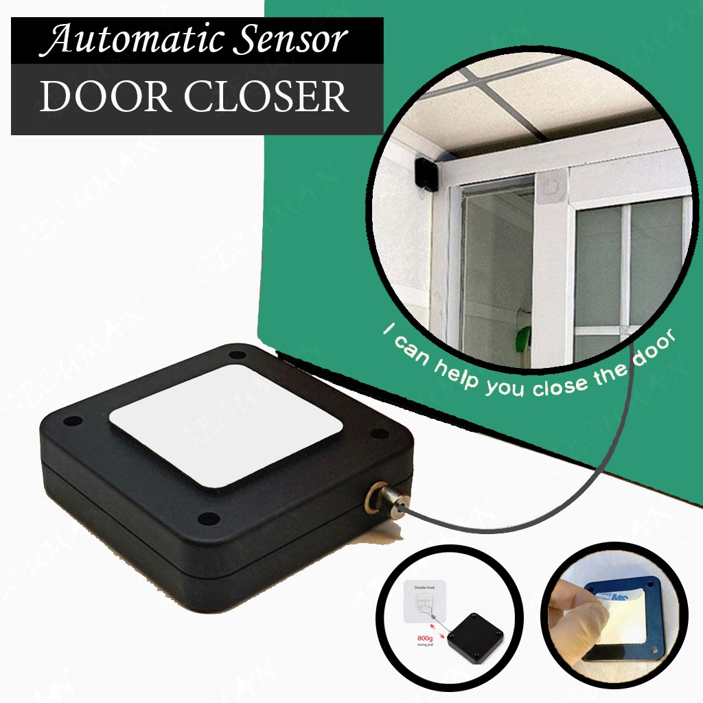 Automatic Door Closer Punch-free Drawstring Auto Sensor Door-Close Wire ...