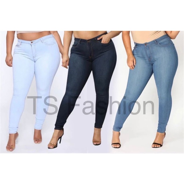 🔥Ready Stock🔥[34-50] Plus Size Women’s/Ladies Stretchable Denim Skinny ...