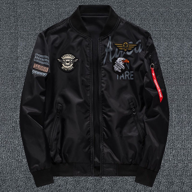 Mens Jackets Flight Pilot Bomber male Jacket Military Man Coat Air ...