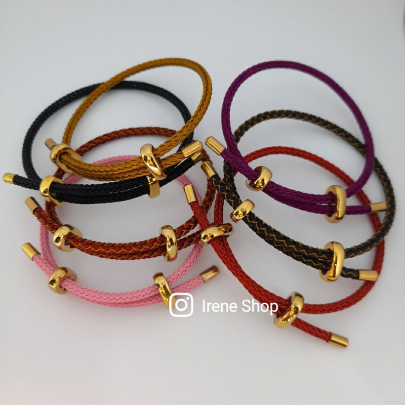 Ready Stock 3mm Double Adjust Waterproof Steel Wire Rope Bracelet ...