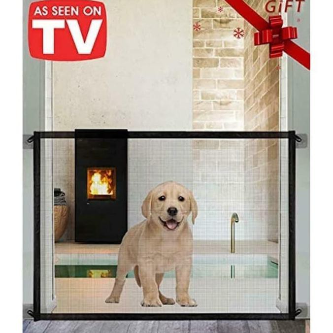 New / Gate Magic Gate Dog Cat Animal Fence Gate Barrier Net | Shopee ...