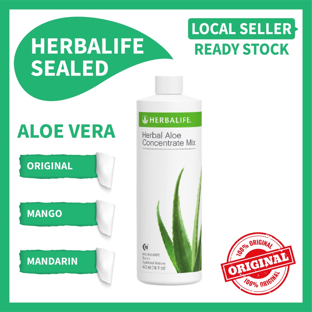 OriginalHERBALIFE Herbal Aloe Concentration Mix Original/Mandarin/Mango  (473ml) | Shopee Malaysia