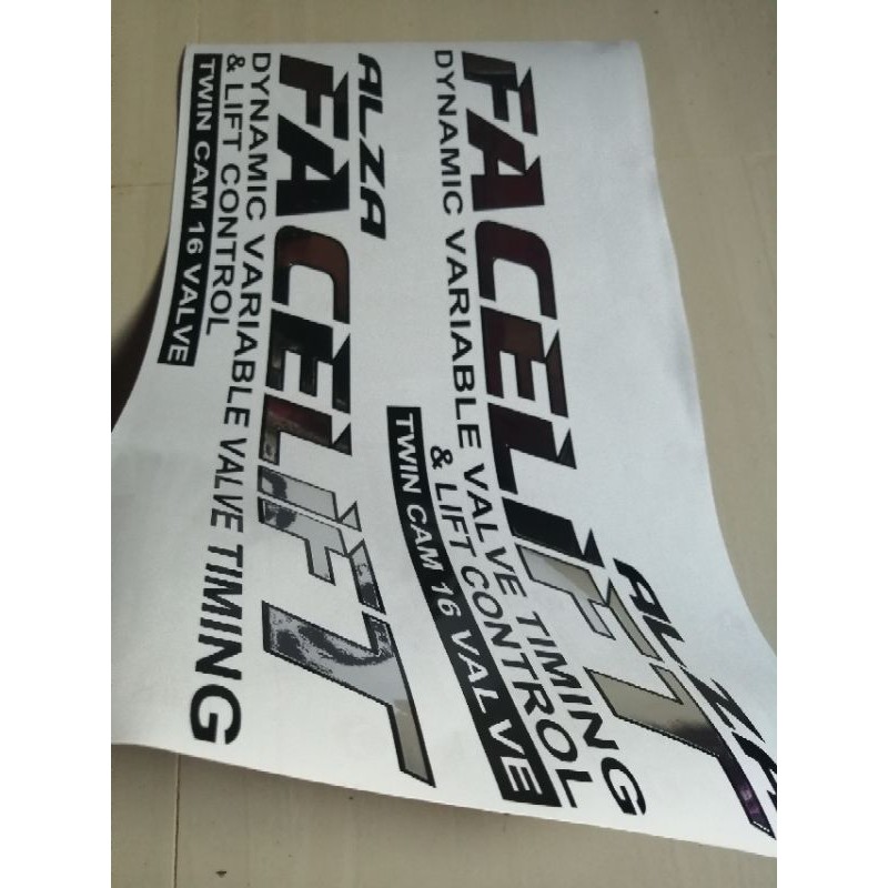 sticker alza facelift 2layer krom hitam | Shopee Malaysia