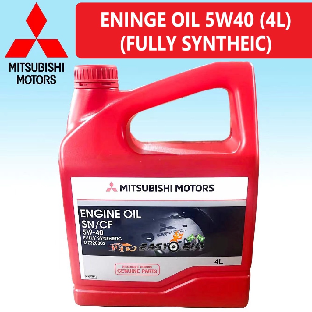 100% ORIGINAL MITSUBISHI ENGINE OIL SN/CF 5W40 (4 LITER) FULLY ...
