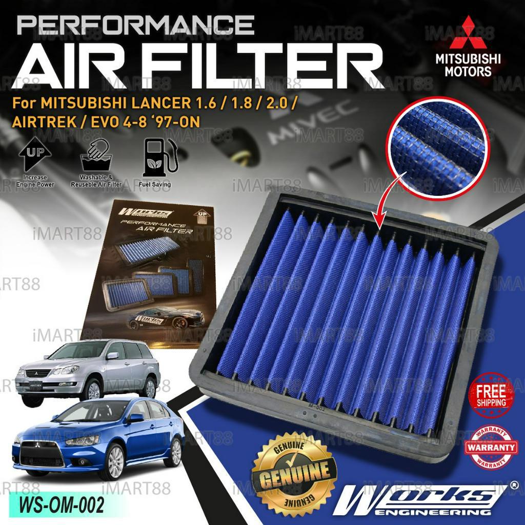 Works Engineering Drop In Air Filter Mitsubishi LANCER 1.6 1.8 2.0