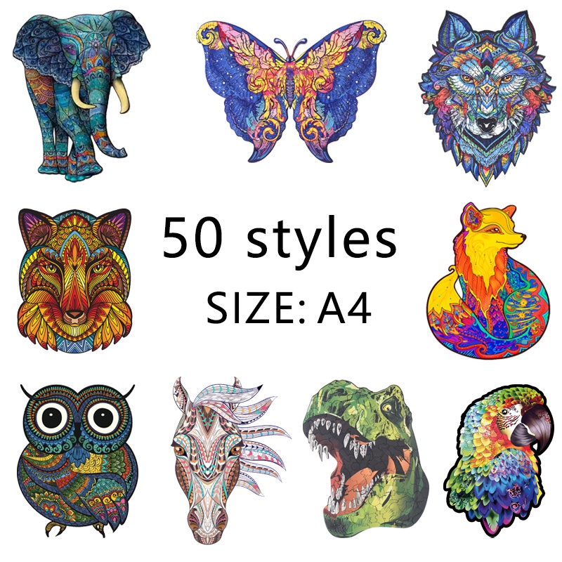 A4 Animal Wooden Puzzle For Adults | Shopee Malaysia