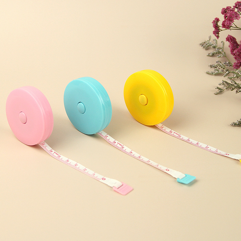 Cute plastic mini tape measure Automatic retractable small soft ruler 1.5m tape  measure clothing