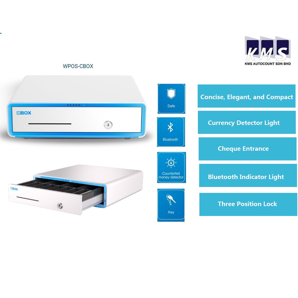 WPOS CBOX White Colour Cash Drawer Shopee Malaysia