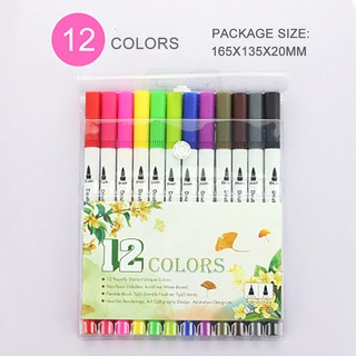 100 Magic Watercolour Dual Tip Brush Marker Pen Colour Painting Calligraph  Drawing Pensil Warna Air