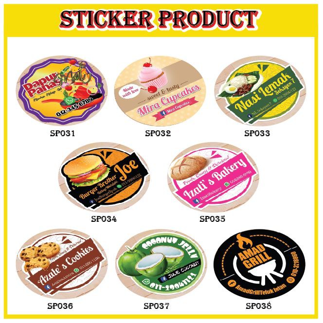 50PCS Sticker Label Product Murah | Stiker Label Produk Siap Potong ...