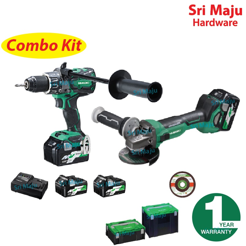 MAJU Hikoki 36V Cordless Combo Kit KC36GDV Angle Grinder G3610DA Impact  Drill DV36DA Drilling Masonry Concrete Wall