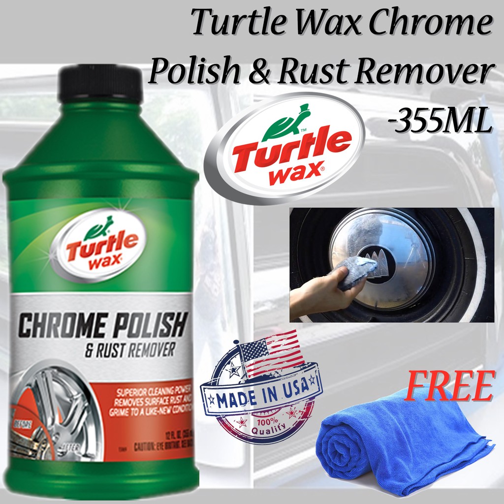 (100 Genuine Product) Turtle Wax Chrome Polish & Rust Remover 355ml
