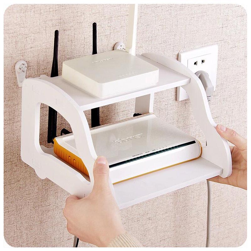 Wall Mount Router TV Modem Wifi Telephone Shelves Router Box Storage ...