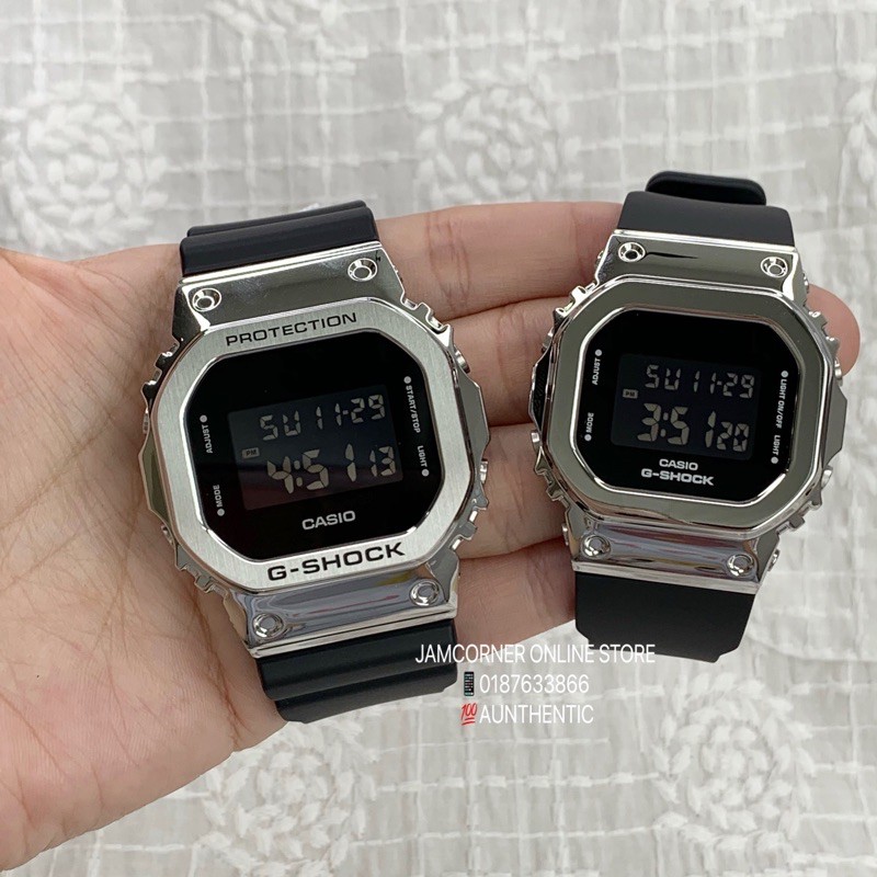 100 AUTHENTIC COUPLE SET GM 5600 1 AND GMS 5600 1 SILVER COUPLE