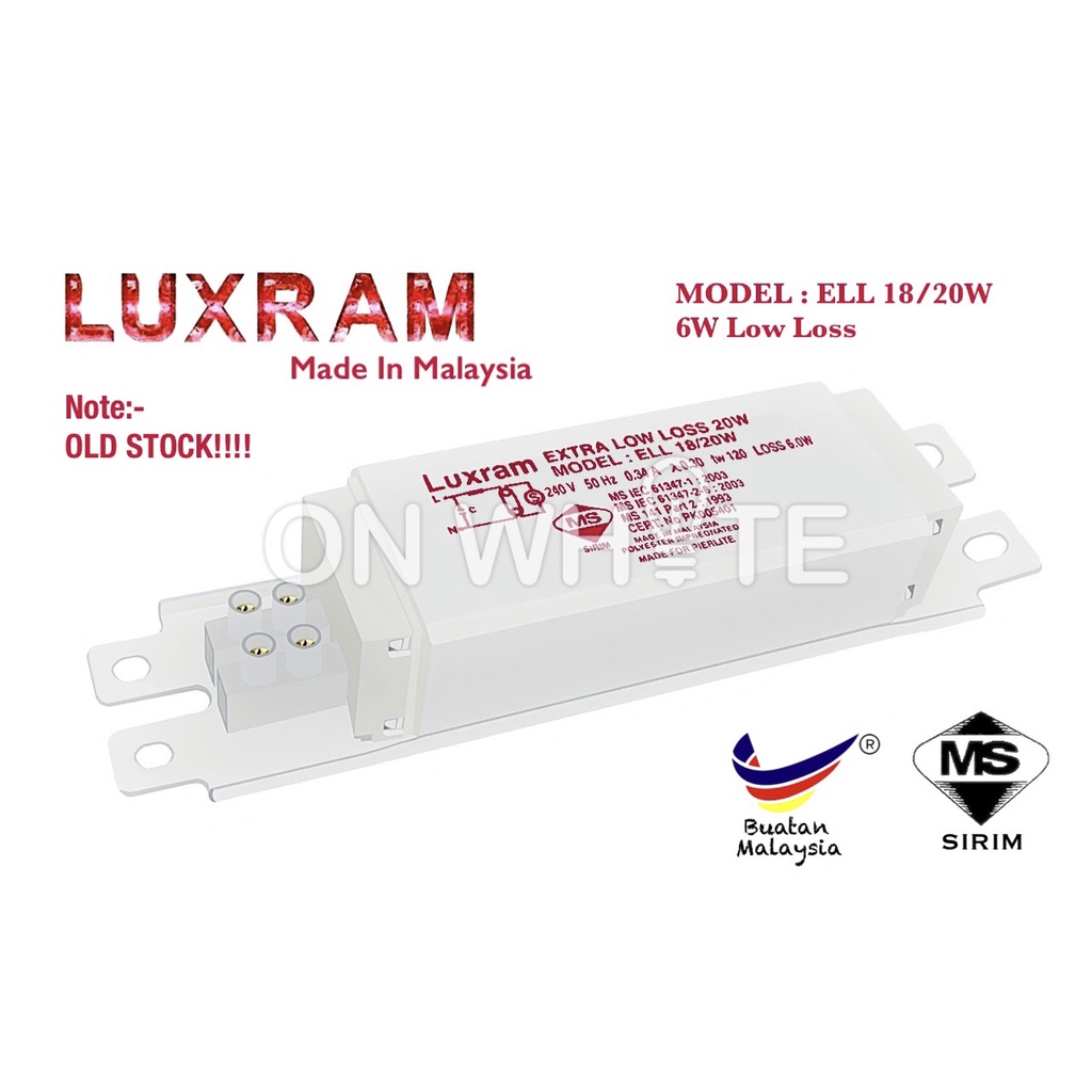 LUXRAM 18W20W / 36W40W 6W Low Loss [JKR Standard] Fluorescent Lamp