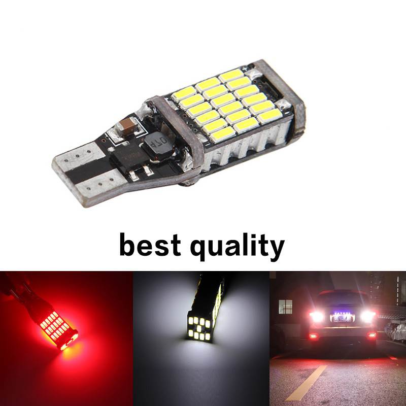 Ampoules LED T15 W16W - 2PCS 12V/24V - Blanc Xenon 6500K - Compatible 921/912 - Sans Erreur CANBUS