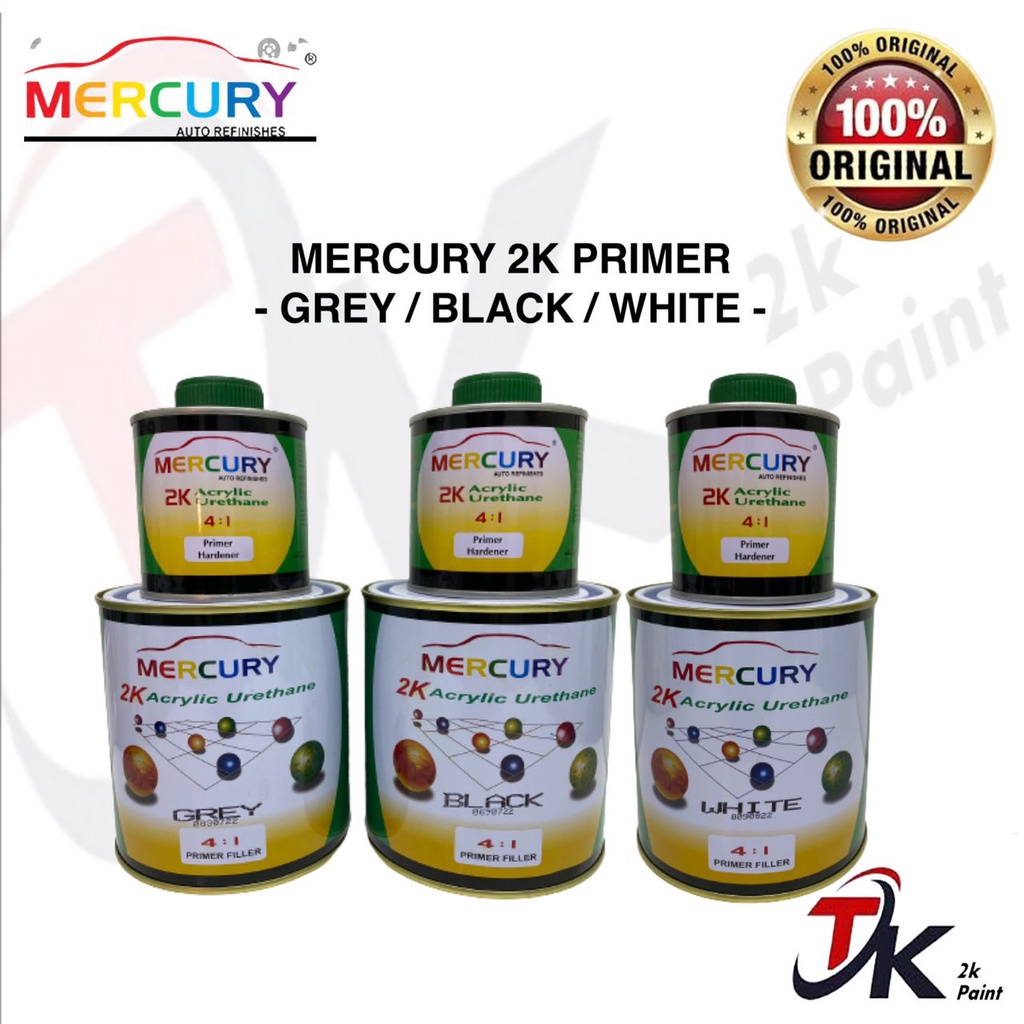 MERCURY 2K PRIMER / 2K UNDERCOAT / PRIMER KERETA / 1 LITRE WITH