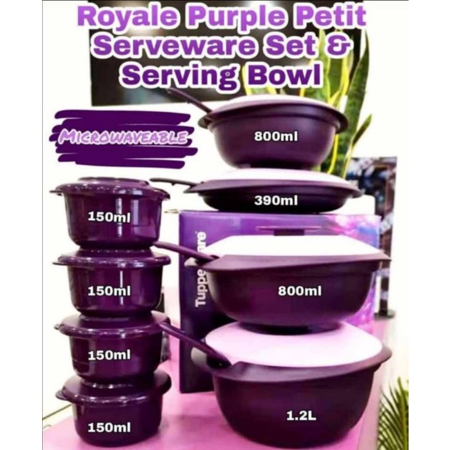 Tupperware Purple Royale Serveware 