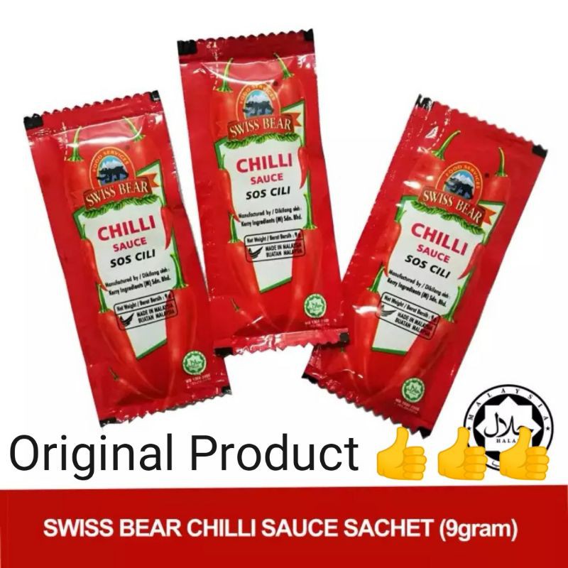 Swiss Bear Chili sauce sachets (100pkt sachets x 9g) Shopee Malaysia