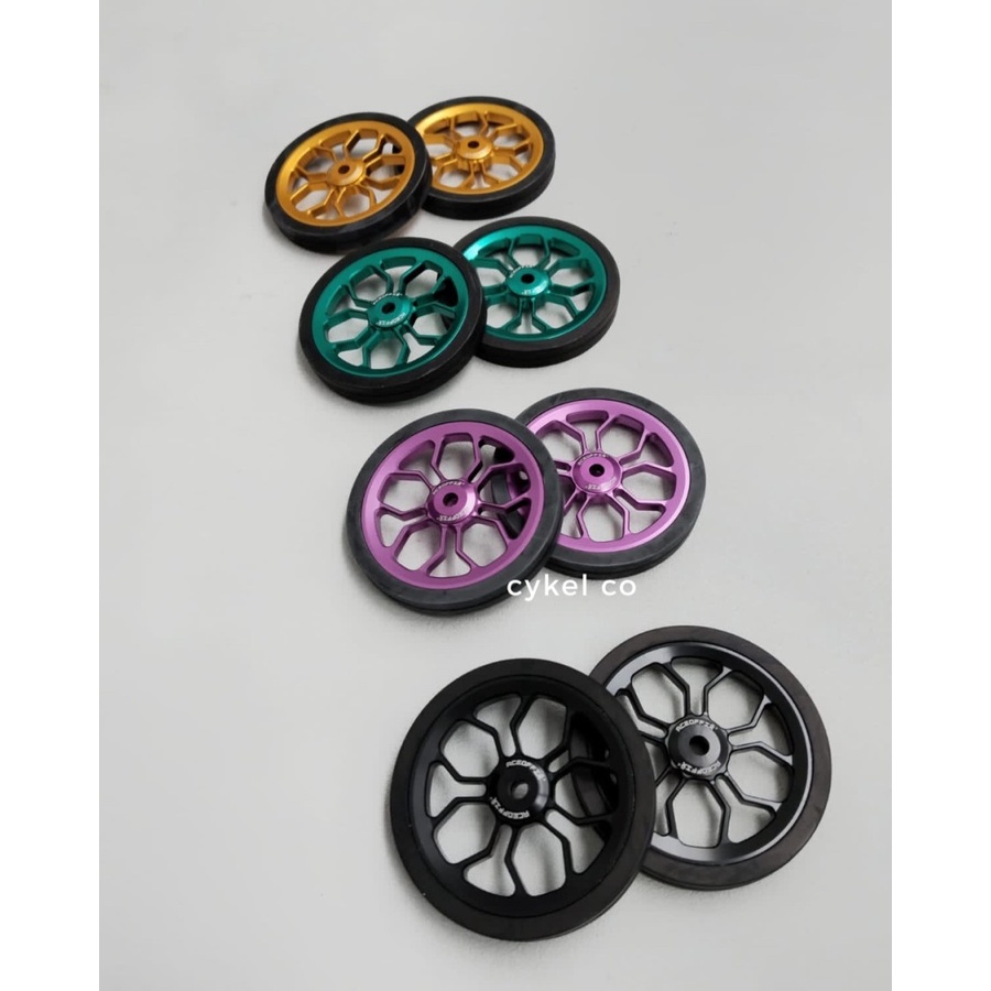 Oversized easy wheel brompt folding bike easywheel aceoffix | Shopee ...