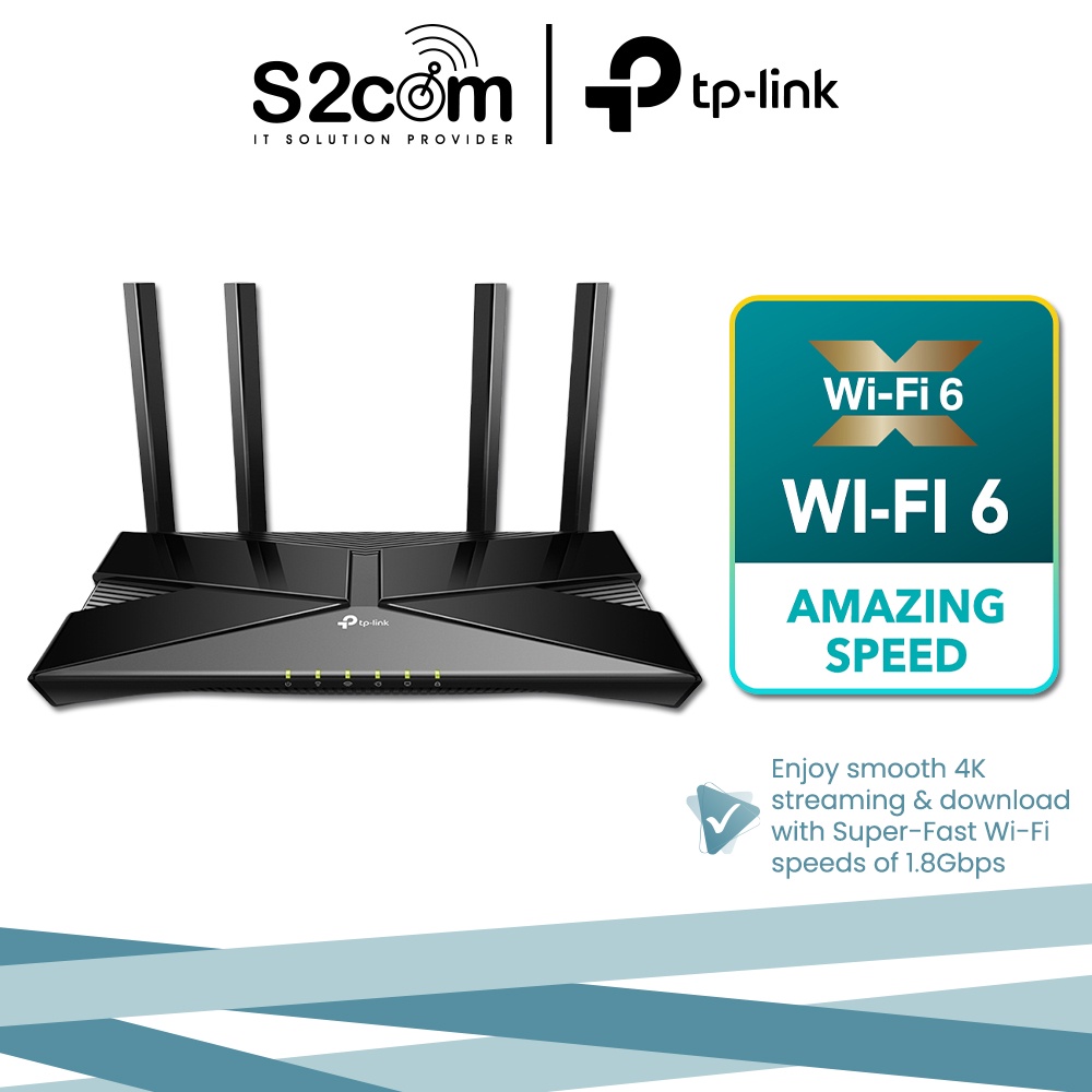 TP-Link WiFi 6 AX1800 Dual Band Gigabit Wireless Wifi Router For UniFi ...