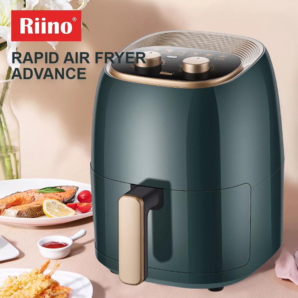 Riino 4.0L Rapid Air Fryer Advance Jade Green FY203 Large Capacity 1 Year Warranty Easy to Clean Shopee Malaysia