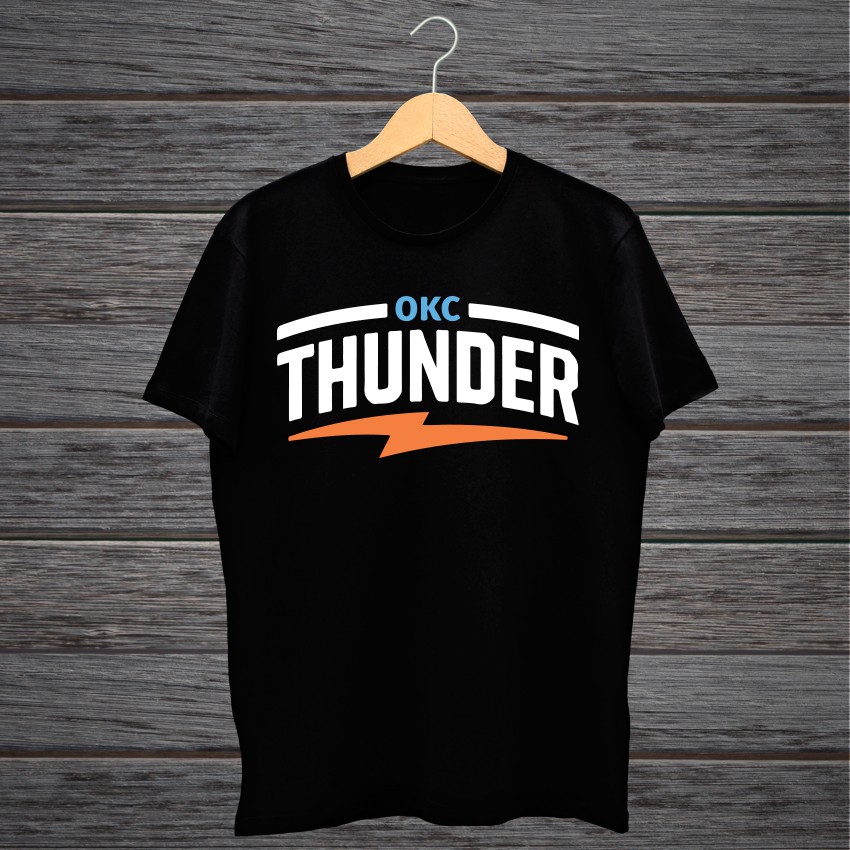 NBA BASKETBALL OKC OKLAHOMA CITY THUNDER BLACK T SHIRT 56 Shopee