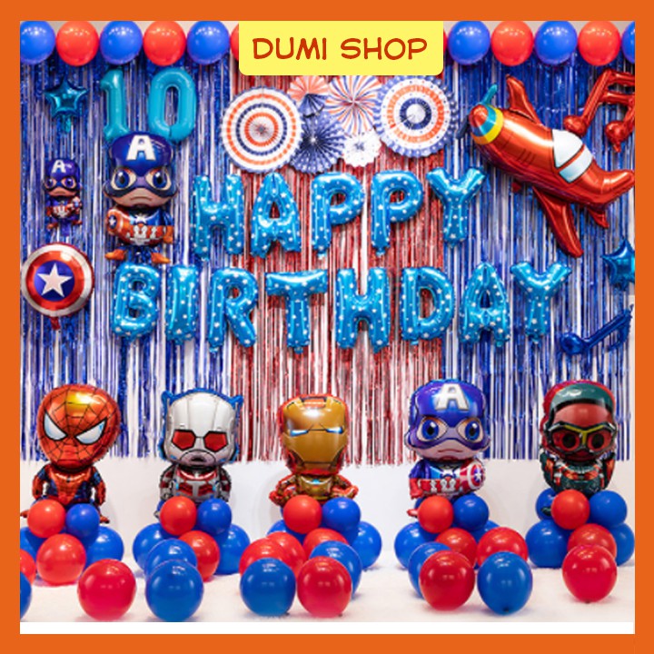 Superman Balloon Set Birthday Decoration Balloons For Boys With Pump ...