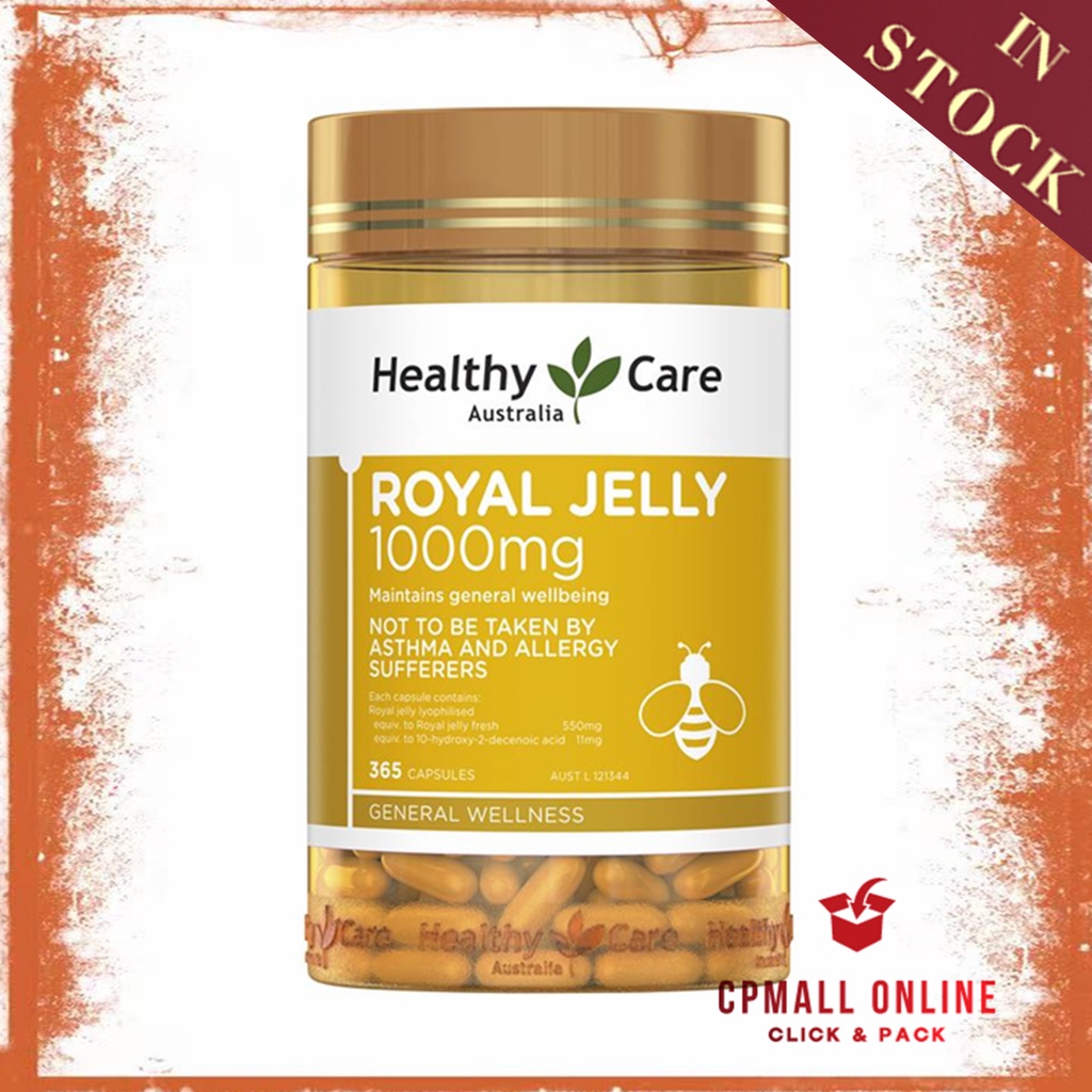 [Expiry Date 05/2027] Healthy Care 蜂王浆 Royal Jelly 1000mg ( 365