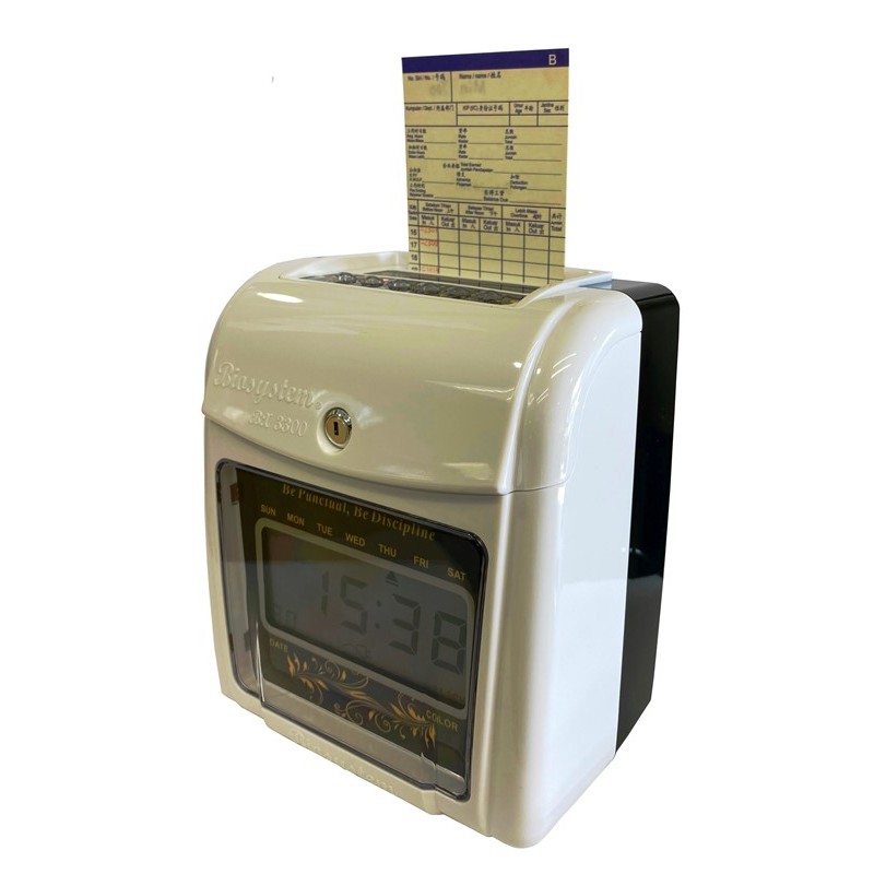BIOSYSTEM Punch Card Machine Digital Display Time Recorder Shopee