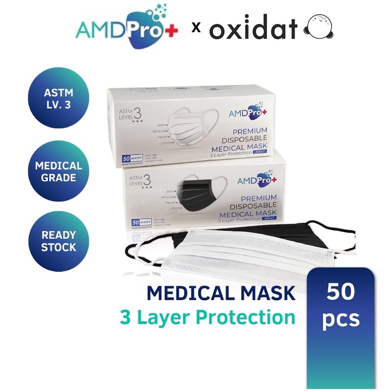 [NO BOX] AMDpro+ Premium Medical Face Mask (50Pcs) | Shopee Malaysia