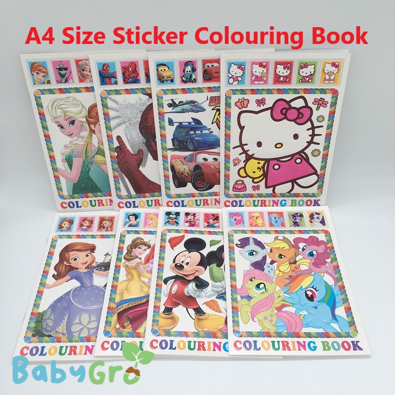 Sticker Colouring Book A4 Kids Children Early Learning Activity Book ...
