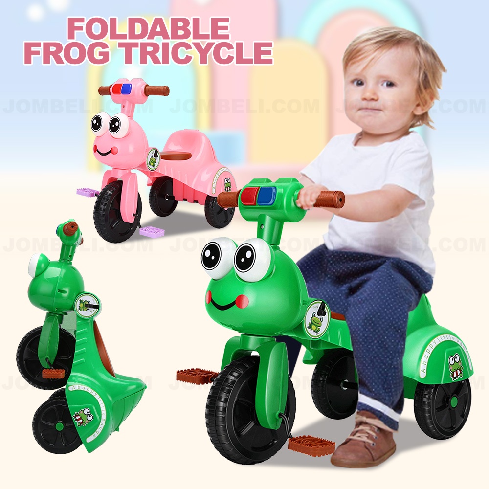 FOLDABLE FROG TRICYCLE Kids 3 Wheel Tricycle Frog Tricycle For Kids