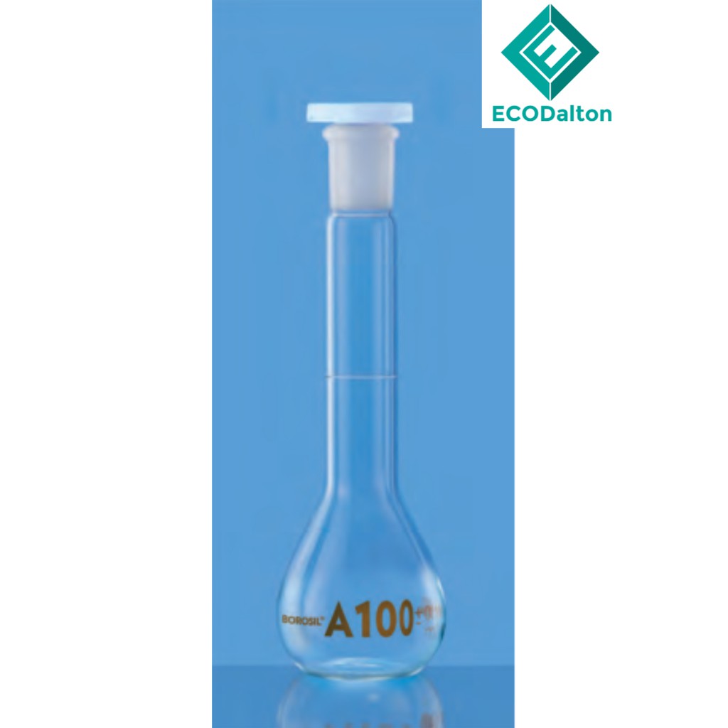 Borosil Wide Mouth Volumetric Flasks Class A Individual Certificate 100 Ml 250 Ml Plastic 8668