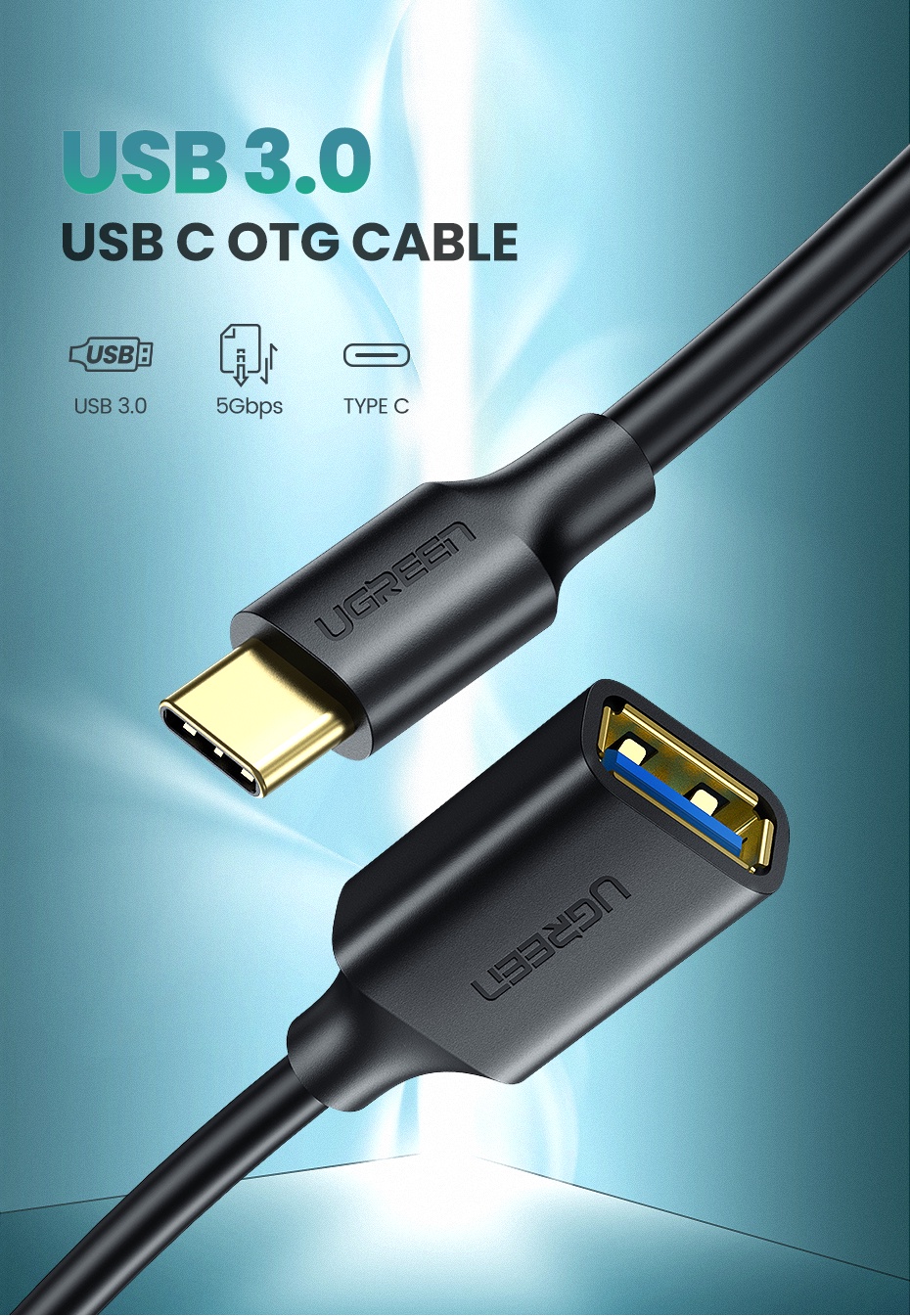 UGREEN USB OTG Type C Cable To USB 2.0 Adapter (13cm) | Shopee Malaysia