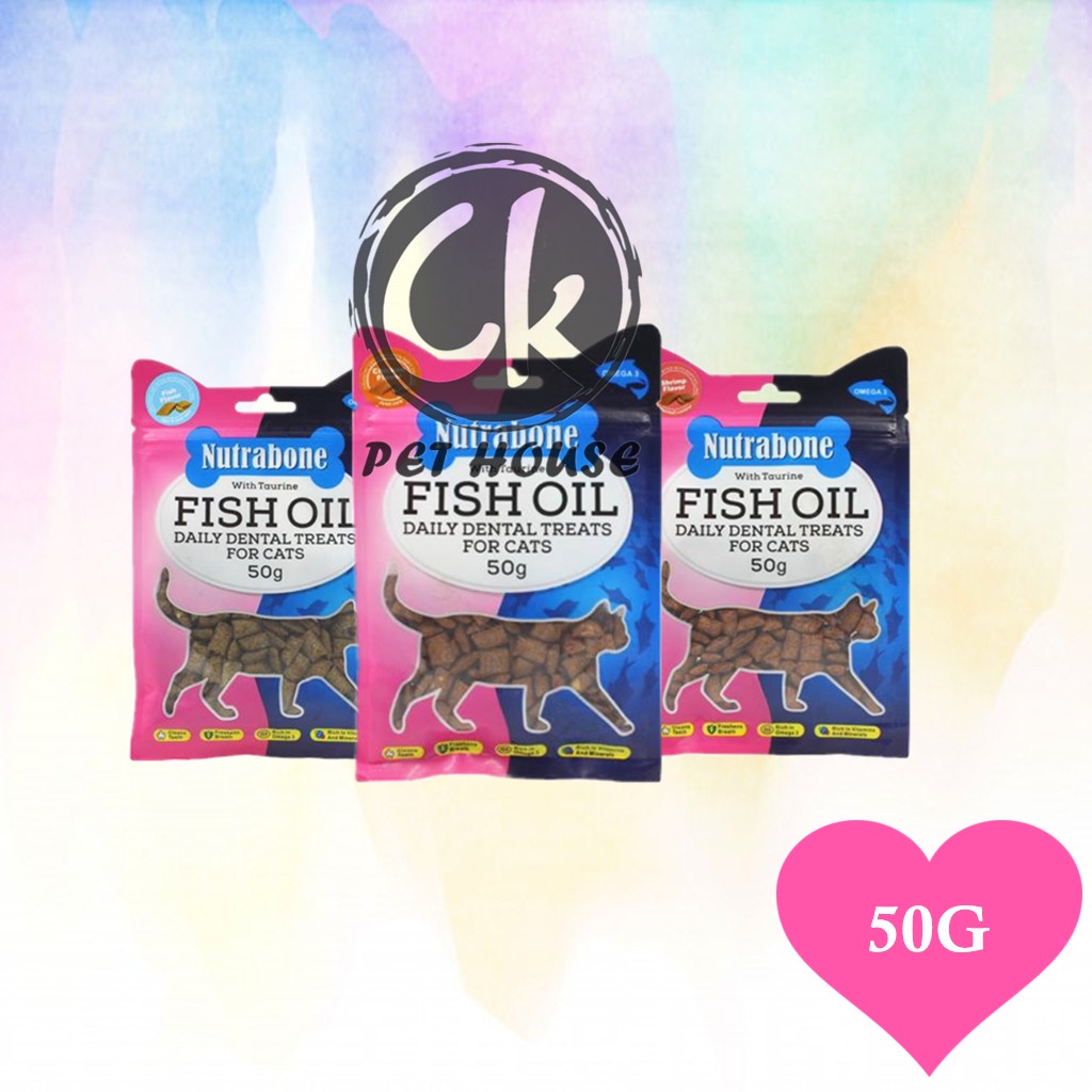 Nutrabone Fish Oil Daily Dental Cat Treats Bites / Crunchy Munchy ...
