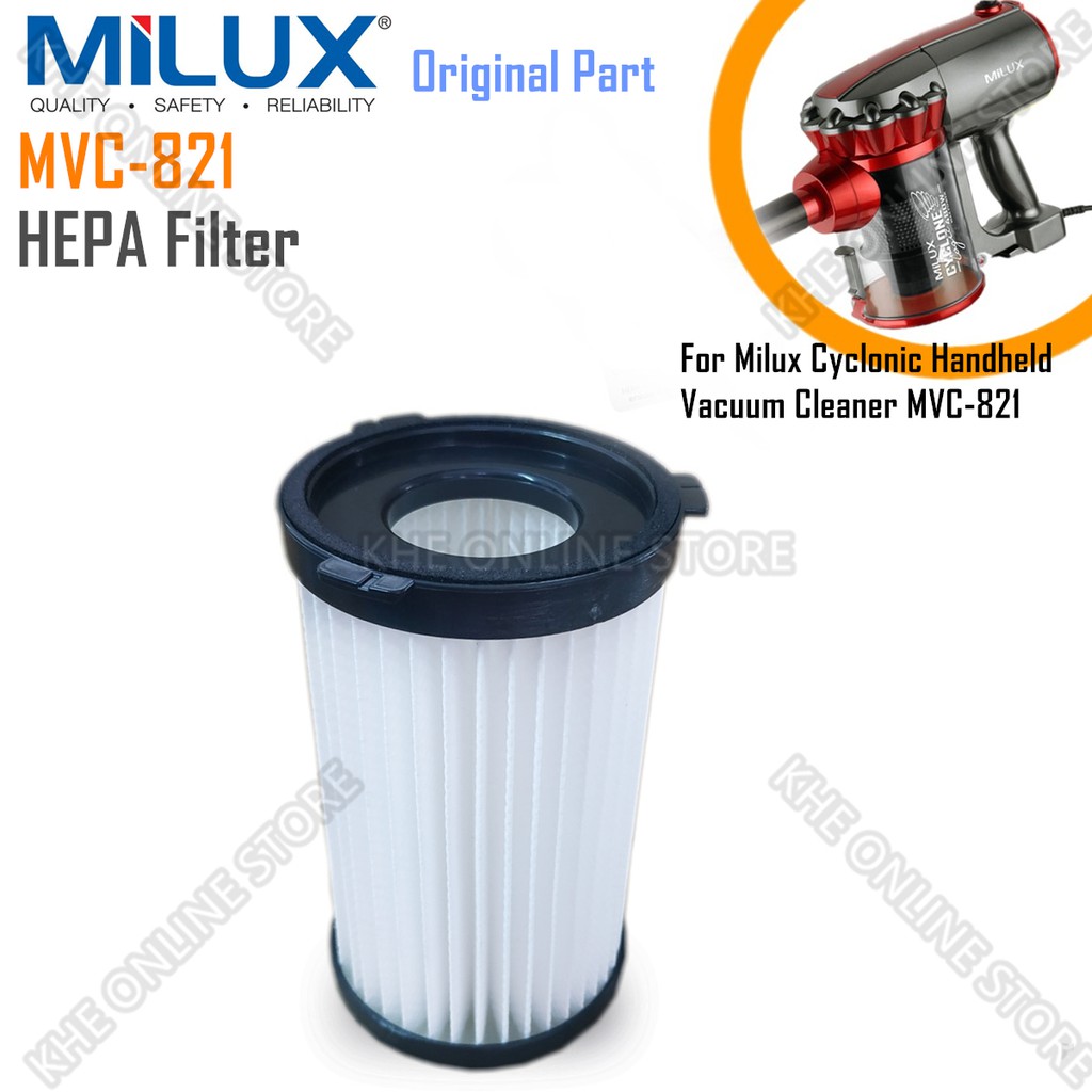 Milux MVC-821 Original Part Handheld Vacuum Cleaner HEPA Filter also  suitable for Riino V8