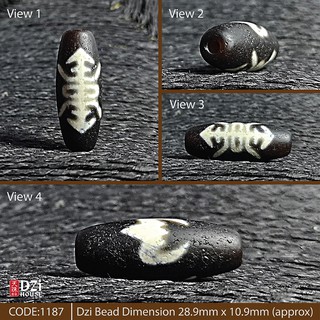 Fook Sau Dzi Bead 福寿天珠(KB5538)【Dzi House 天珠奇家】Antique