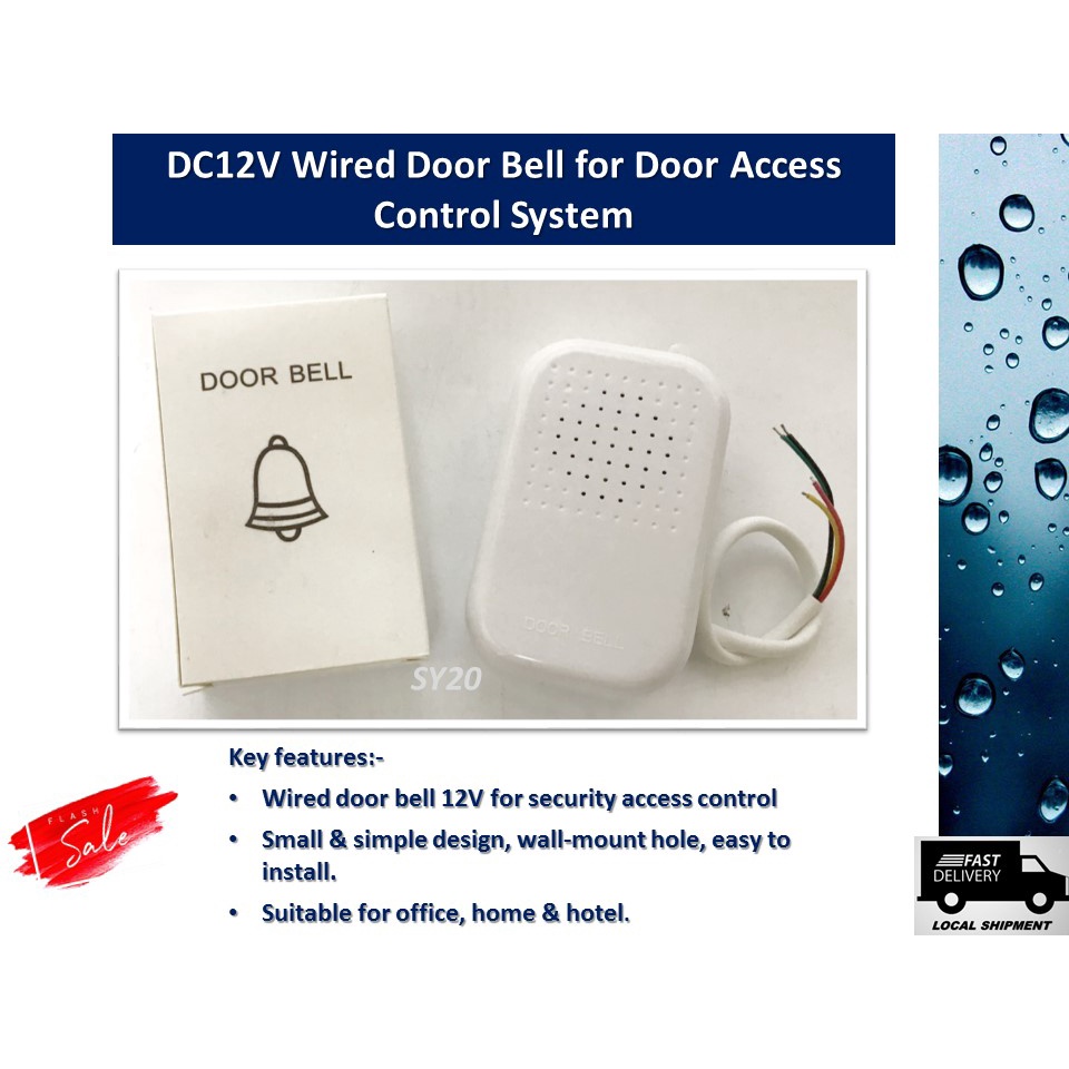 Wired Door Bell for Door Access Control System - DC12V Wired Doorbell ...