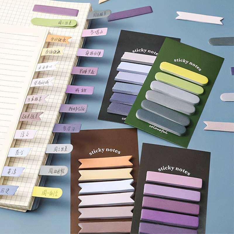 New Morandi Colour Sticky Notes Planner Stickers Message Index Paper ...