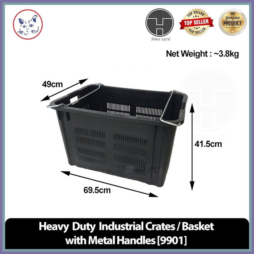 [TeoHin] Heavy Duty Vegetables Fruits Durian Industrial Crates Basket ...