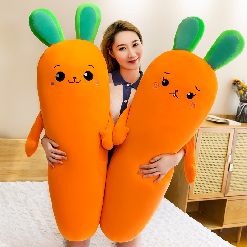 50130cm Cartoon Plant Carrot Plush Toy Cute Simulation Vegetable