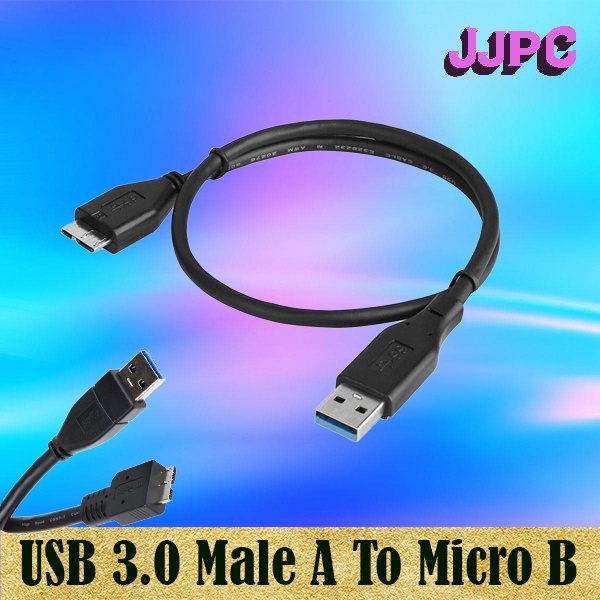 High Speed USB 3.0 Type A Male To Micro-B Male - Black External Hard ...