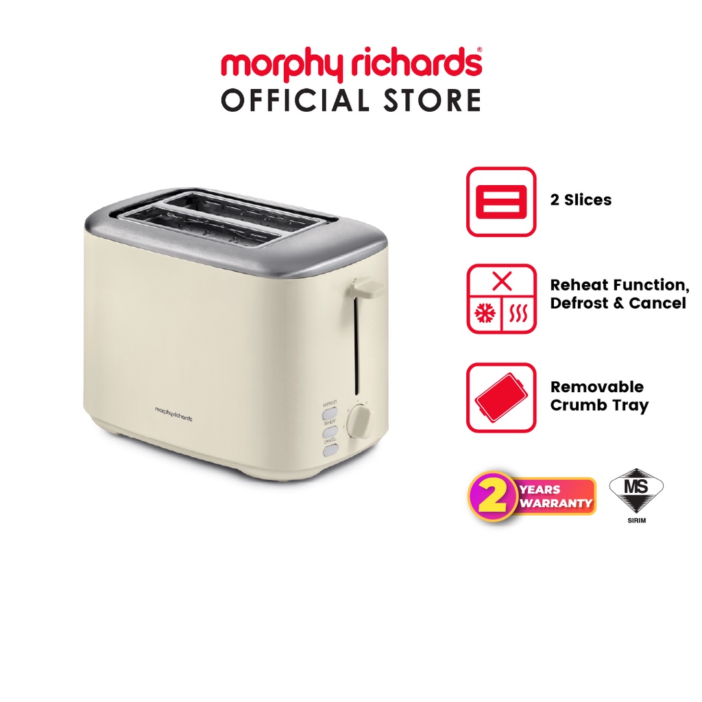 Morphy Richards Equip 2 Slices Toaster (Cream) 222065 Shopee Malaysia
